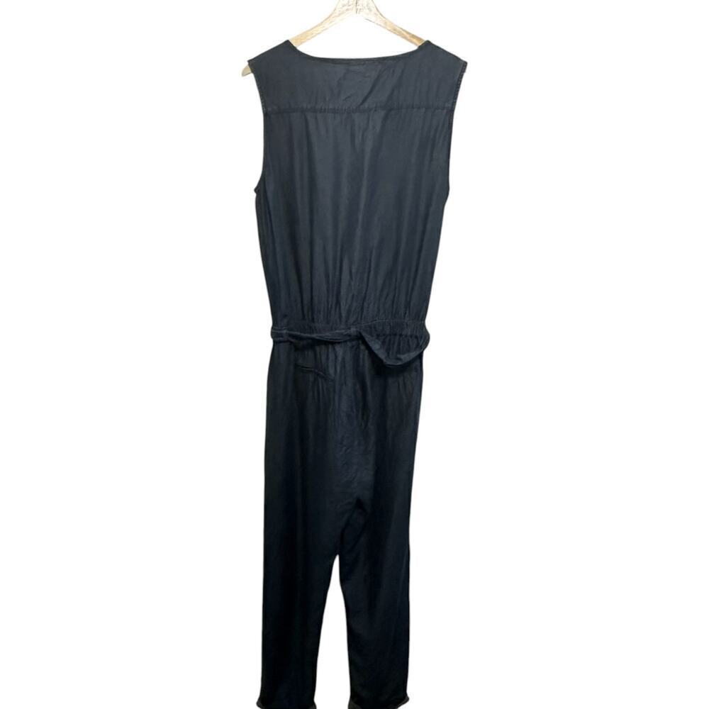 Morgan City Blue Chambray Sleeveless Jumpsuit (L) - Picture 6 of 12